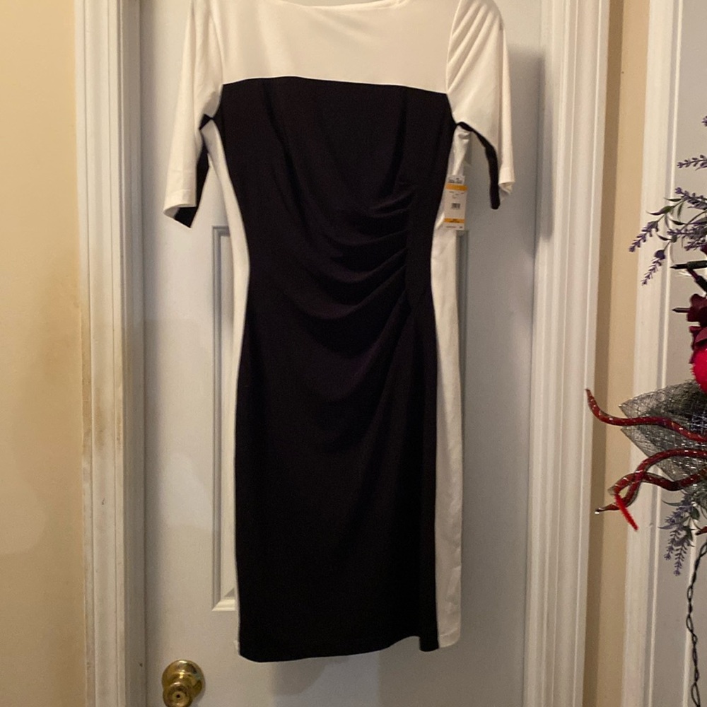 Anne Klein black and white dress size small